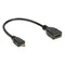 Micro HDMI Male to HDMI Female Adapter Connector Cable Short 17cm #gib