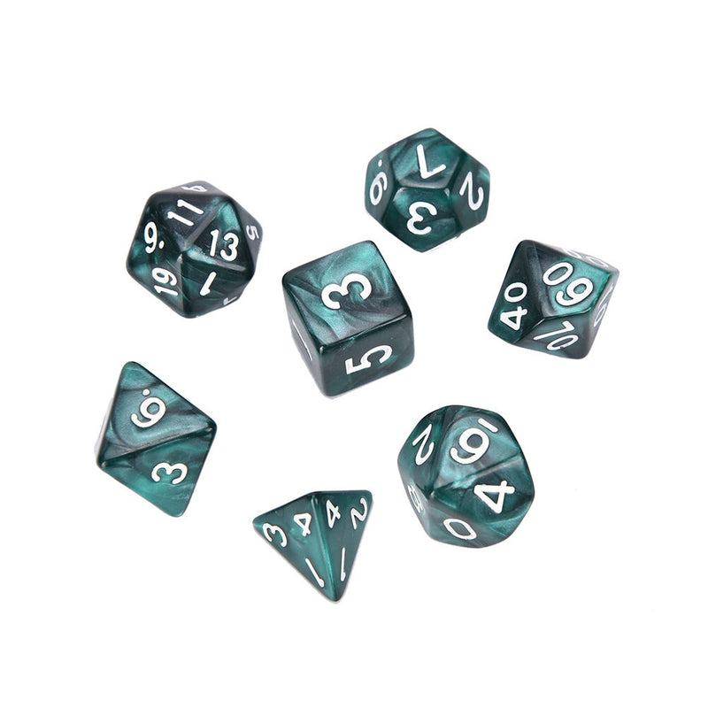 7Pcs D10 Multi-Sided Gem Dice Die for RPG Dungeons & Dragons DND D&D Game Set ME