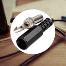 10Pcs 55 x 21mm Male Solder DC Barrel Tip Plug Jack ConnectorsA Straight F9 L4Q1