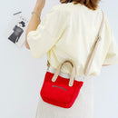 Letter Print Shoulder Satchel Handbags Canvas Women Crossbody Bags (Red) A