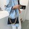 Casual Printed Women Handbag Totes PU Chain Underarm Shoulder Bags (Black) A#S