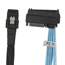 0.5m Mini SAS 36P SFF-8087 to 4 SAS 29P SFF-8482 Cable with 15P SATA Power