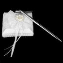 Lace Guestbook Pen Pen Holder for Wedding - White
