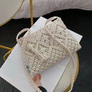 Women'S Single Shoulder Bag All-Match Summer Bag Paper Rope Hook Woven Bags