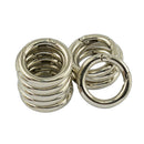 10 Pieces Mini Sliver Circle Carabiner Spring Clip Hook Keychain Outdoor