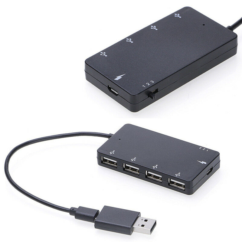 Micro USB OTG 4 Port Hub Power Charging Adapter Cable For Smartphone Tablet PC