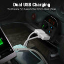 Wireless Bluetooth In-Car FM Transmitter MP3 Radio Adapter 2 USB Charger L0Z1 W2