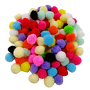 100 Pack 1.4 Inch Assorted Pom Poms for DIY Creative Crafts Decorations, Random
