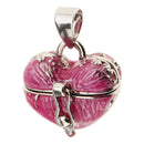 2x Heart Memorial Pendant Enamel Cremation Urn Pendant Keepsake Ash Holder