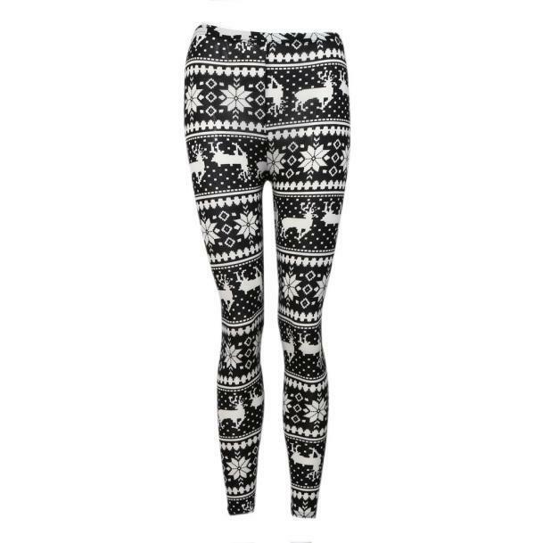 Women's Elasticity Skinny Tribal Printed Stretchy Ladies Casual Pants Leggings