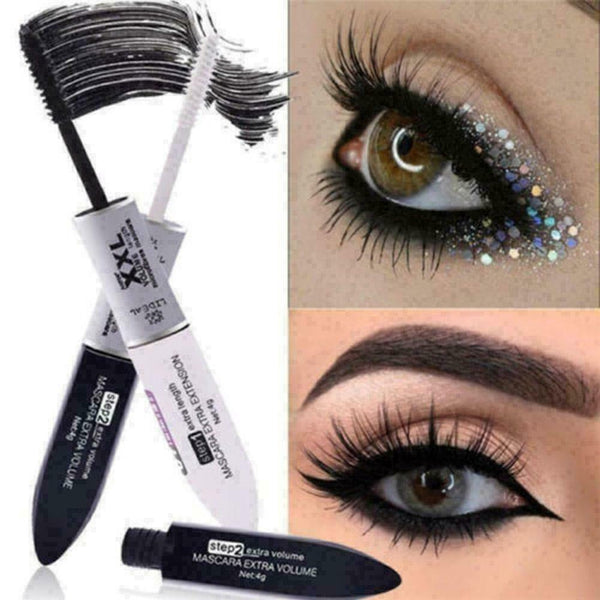 New Silk Fiber Eyelash Mascara Black Mascara Waterproof Silk-Fiber C4B6 W0B A3J7