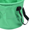 Outdoor Collapsible Water Bucket Carrier Leakproof Folding Pail Green 30L