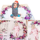 Newborn Baby Blanket Photos Background Photography Monthly Growth Milestone Prop