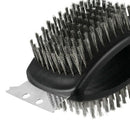 Stainless Steel Convenient 3-In-1 Multi-Purpose Grill Cleaning Brush With L