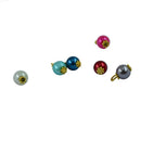 100Pcs Colors Flower Glass Pearls Charm Beads Pendant fit Necklace Bracelet