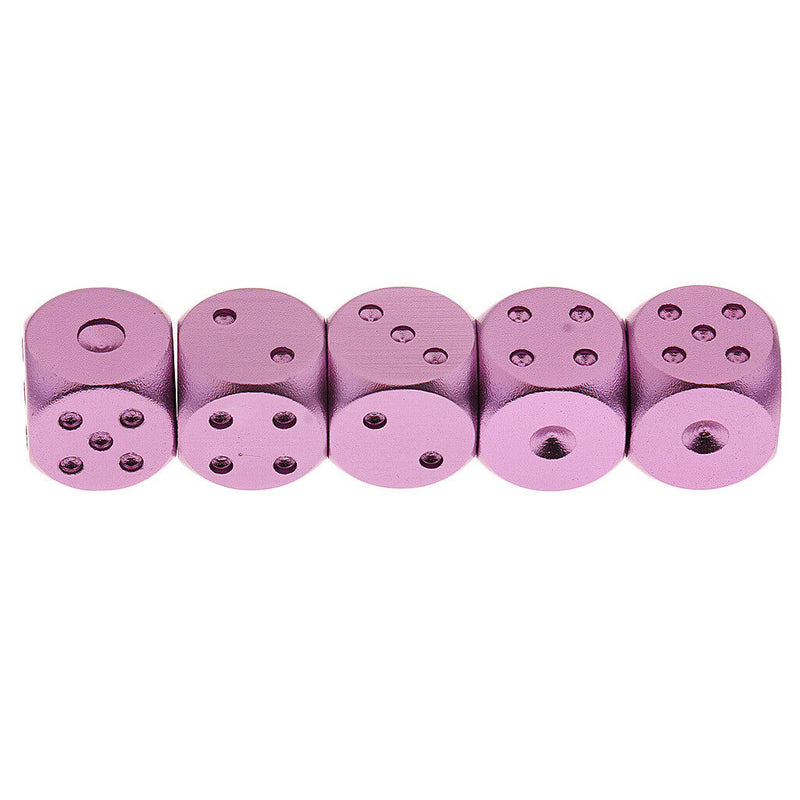 5x Alloy Metal Dices Set w/ Box for Dungeons &Dragons TRPG Table Game Purple