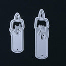 2pcs Christmas Candle DIY Metal Stencil Scrapbook Emboss Cutting Dies Decor
