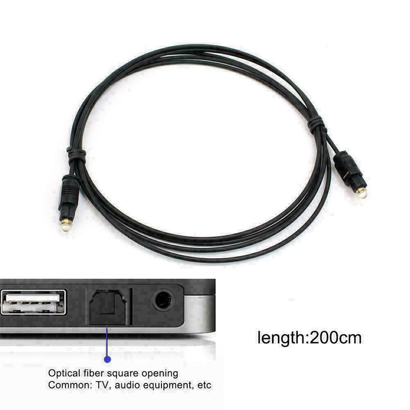 2M 6FT Digital Fiber Optic Audio Cable Cord Optical SPDIF New For TV TosLin X5H4