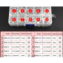 320X/Box 10 In 1 Terminals Non-Insulated Ring Fork U-type Brass Terminals kit OZ