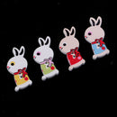 50Pcs Lovly Cartoon Ribbit Wood Buttons for Kid's Game DIY Sewing Gift Craft
