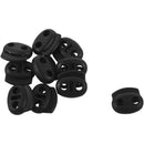 10 pieces of plastic, 8.5 x 6.5 mm, rope cord stopper ends plug snap hook b