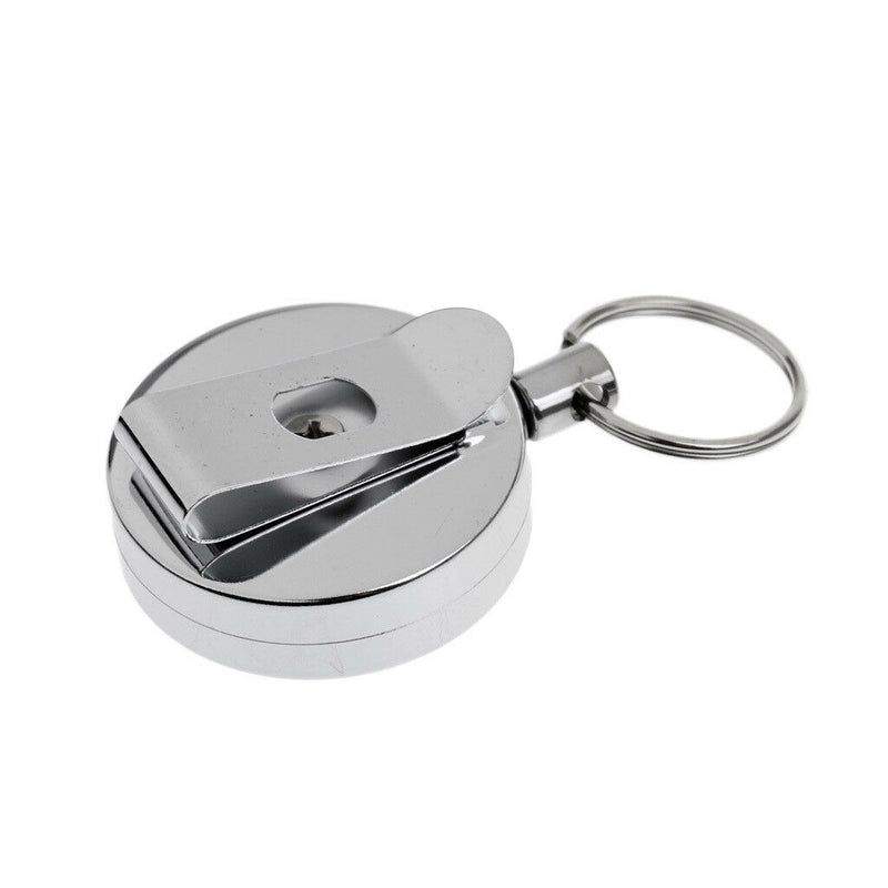Retractable Badge Reel ID Holder Key Chain Ring Portable Fishing Lanyard