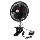 12V Vehicle Portable Fan Adjustable Car Truck Easy Attachment Cooling Clip  X6O1