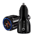 Dual Ports QC3.0 USB Car Charger 3.1A Fast Charging for Car Phone Charge Adapter