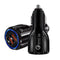 Dual Ports QC3.0 USB Car Charger 3.1A Fast Charging for Car Phone Charge Adapter