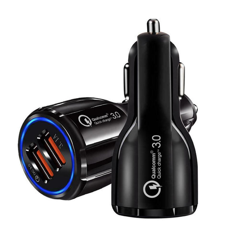 Dual Ports QC3.0 USB Car Charger 3.1A Fast Charging for Car Phone Charge Adapter