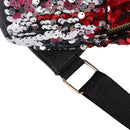 3pcs/set Shining Sequin School Backpack Women Rabbit Ear Purse Bags (Multi)