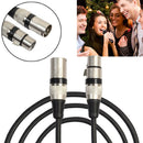 3 Pin XLR Microphone Cable Male to Female Audio Extension Cord
