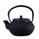Style Cast Iron Kettle Teapot Comes With Strainer Tea Pot 300ml (Black) F7S2