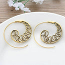 Ethnic Bohemian Drop Earrings For Women Spiral Earrings Exaggerated Whirlpo