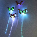 2*LED Colorful Butterfly Clip Hair Flashing Glow Girls Decor Braid Hairpin