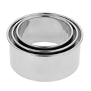 3pcs Stainless Steel Round Dumplings Wrappers Molds Set Cutter Maker Tools