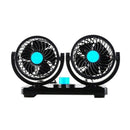 12V 5W Portable Air Conditioner For Car Dual Head Plug In Vehicle Fan Dash
