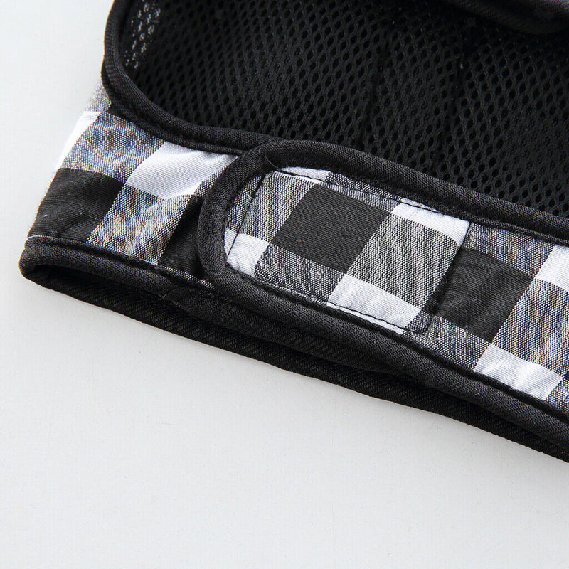 Pet Dog Vest Harness with Hat Pet Costume Party Clothes Black White-XS