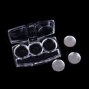 Empty 3Round Grids Eyeshadow Lipstick  Box Case Cosmetic Packing+PaletWG JC&j