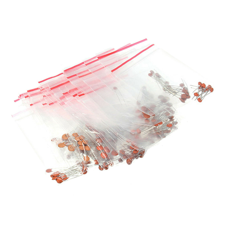 300pcs Ceramic Capacitor Assortment Set 2PF-0.1UF 30 Values in Separate Bags