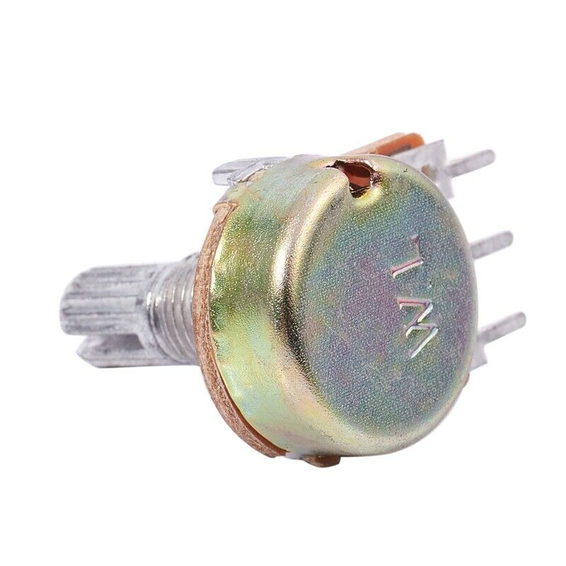 1M Ohm Single Linear Taper 3 Pins Rotary Potentiometers Pots 5 Pcs W6T6