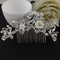Crystal Rhinestone Wedding Flower Pearls Hair Clip Hair Comb Women Bride-.AU