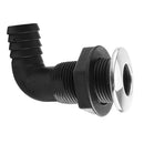 1" inch  Plastic 90 Degree Thru-Hull Bilge Pump Hose Fitting for Boats 2pcs