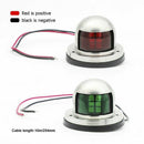2X 8 LED Marine Bow Boat Yacht Navigation Green Red Light 12V Stainless Steel f+