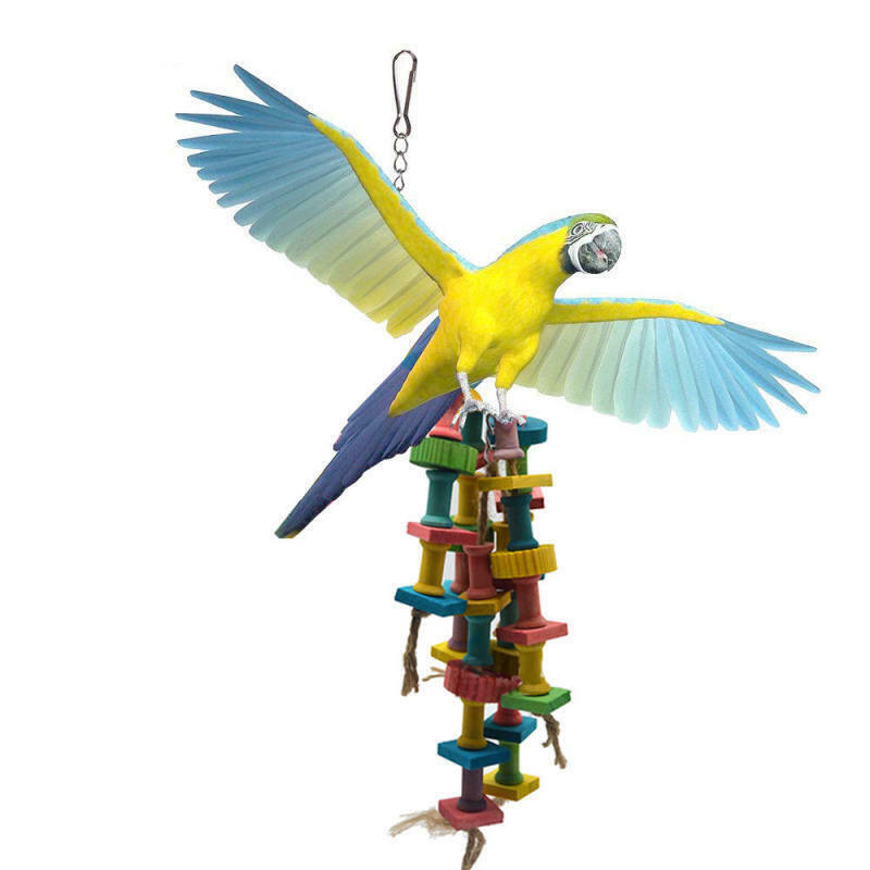Colorful Parrot Toys Macaw Cage Chew Toys For Parrots Birds Conure Swi XKY