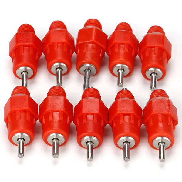 Fantastic 10X Push Nipple Cup Poultry Chicken Bird Quail Drinker Waterer KQ JC,a