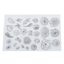 flower transparent clear silicone stamp for diy scrapbooking photo decoration