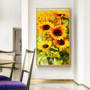 5D DIY Full Round Drill Diamond Painting Sunflowers Cross Stitch Embroidery A