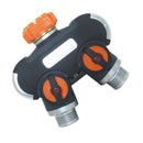 Garden Water Connectors Hose Splitter Rubberized ABS+TPR Tap Hose Distr YRT