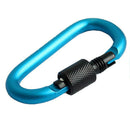 5X Outdoor D-Ring Aluminum Screw Locking Carabiner Hook Clip Climbing Keychain